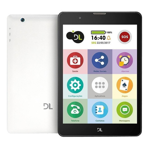 Tablet  DL Tab Fácil TX385 7.9" 8GB branco e 1GB de memória RAM