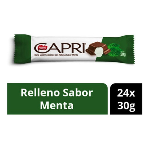 Chocolate Capri Sabor Menta Con 24 Unidades