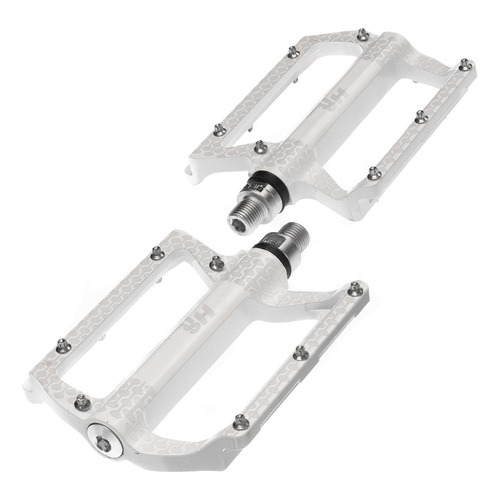 Pedales Para Bicicleta Bmx 1/2 Aluminio Blanco Alnc-835b Hs