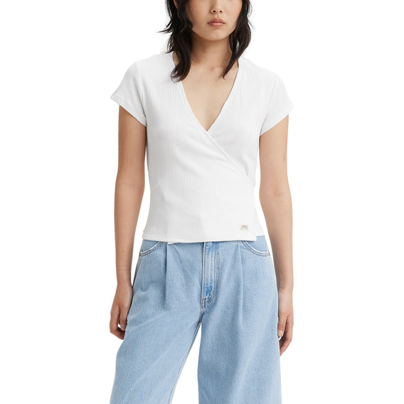 Polo Mujer Dry Goods En V Blanco Levis A5909-0000