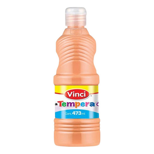 Pintura Tempera Lavable Cartel Vinci Colores Surtidos 473ml Color Rojo carne