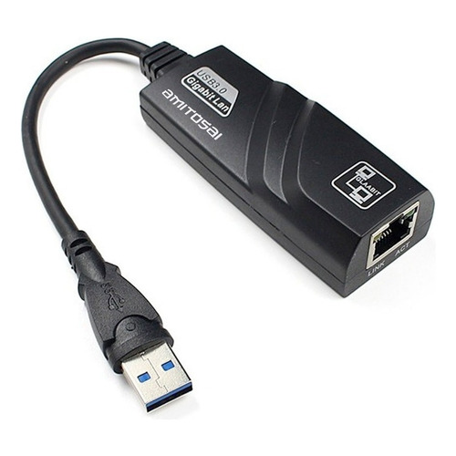 Adaptador Placa de red USB 3.0 a LAN 1000Mbps Gigabit AMITOSAI MTS-USB3LANGIGA