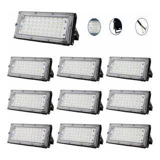 Reflector Led 30w/300w Alumbrado Publico Carcasa Negro 10pzs