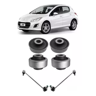 Kit 4 Bucha 2 Bieleta Bandeja Dianteira Peugeot 308 Ano 2014