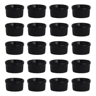 30 Ramekin Porta Molho Pequeno 40 Ml Preto