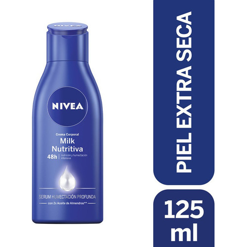Crema Corporal Nivea Milk Nutritiva Piel Extra Seca 125ml