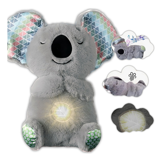 Peluche Koala Hora De Dormir Con Respiración Luz Y Sonido