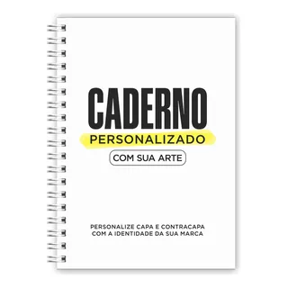 Kit 6 Cadernos Personalizado Empresas Capa Dura 90 Folhas