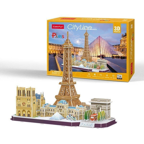 Cubic Fun Rompecabeza 3d Vista De La Ciudad Paris 114 Piezas