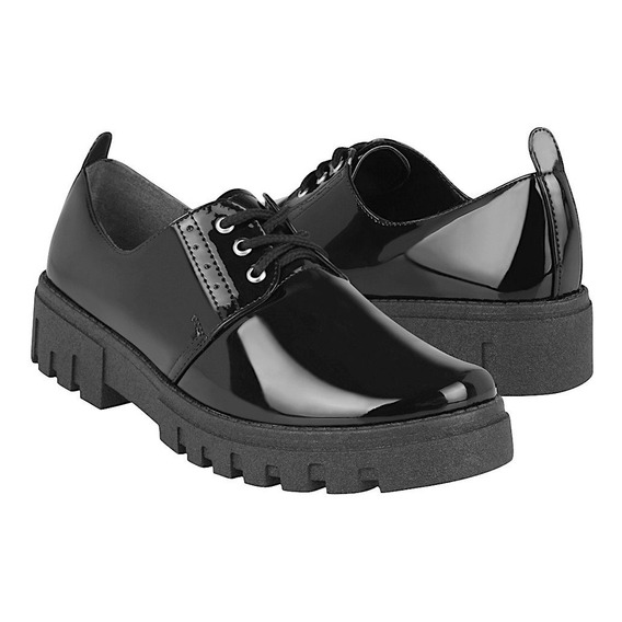 Zapatos Casuales Dama Stylo 12165 Charol Negro