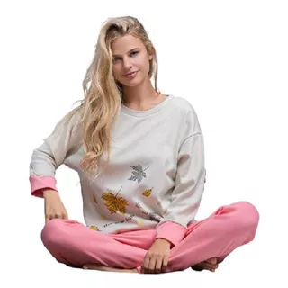 Pijama Dama Mora Invierno Conjunto Mel Pant+buzo Art Z458