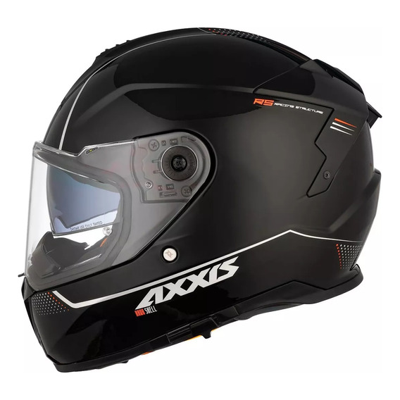 Casco Moto Integral Axxis Hawk Sv Solid A1 Negro - Fas