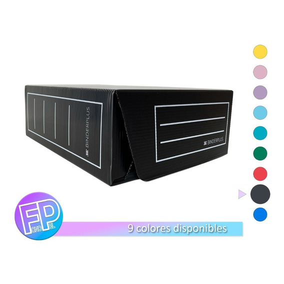 Caja Archivo Plastica Oficio 12 25*36*12 Cm X 10 Unidades Color Negra