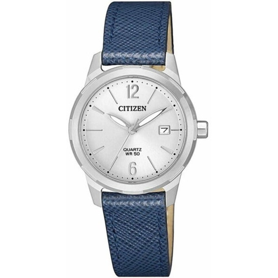 Citizen Lady Quartz Leather Blue Eu6070-19a ....... Dcmstore Color de la correa Azul Color del bisel Plata Color del fondo Plata