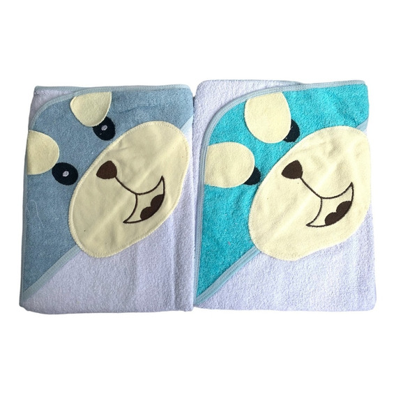 Capucha De Toalla Towel Bebe Con Bordado De Animales Pack X2