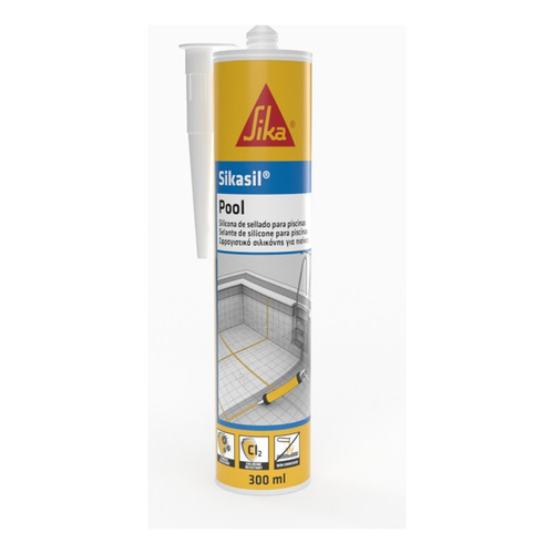 Sika Sellador Silicón Albercas Sikasil Pool Transparante 300