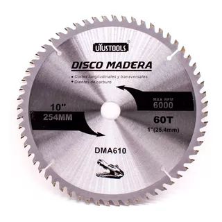 Disco Corte Madera 10 60d Uyustools Dma610