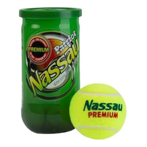 Pelota Padel Nassau X 2 Tubo Paddle Profesional Aprobado Itf