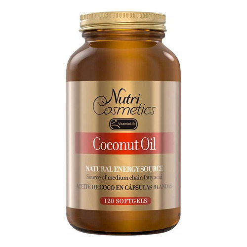 Coconut Oil ( Aceite De Coco ) 120 Softgels - Vitaminlife Sabor Sin Sabor