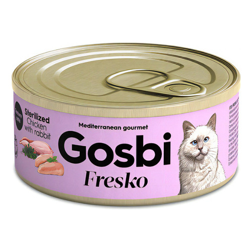 Gosbi Fresko Gato Esterilizado Pollo Con Conejo 70 Gr
