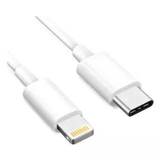 Cable Usb Apple Lightning Cable 0.13 Blanco Con Entrada Usb Tipo C Salida Lightning Carga Rapída