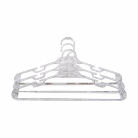 Cabide Infantil Cristal Acrílico Transparente - 50 Peças