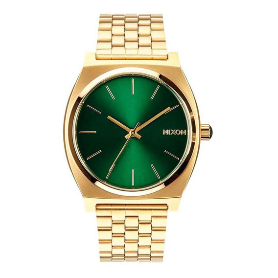 Reloj Time Teller Gold Green Sunray Nixon