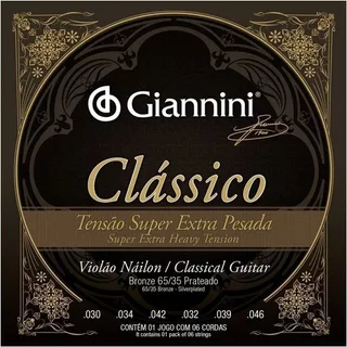 Encordoamento Giannini Genwsxpa Violão Super Extra Pesada