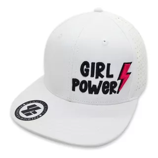 Snapback Microperforada White Mod. Girl Power