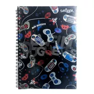 Cuaderno Rayado Gamer 40 Hojas Espiral Diseño