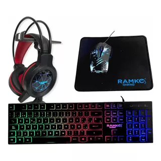 Kit Gamer 4 En 1 Ramko Rm01 Teclado + Mouse + Audífono +pad.