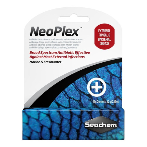Seachem Neoplex 10g Medicamento Peces Infecciones Externas