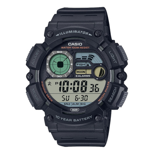 Reloj Casio Digital Ws-1500h-1av Para Hombre E-watch Color de la correa Negro Color del bisel Negro