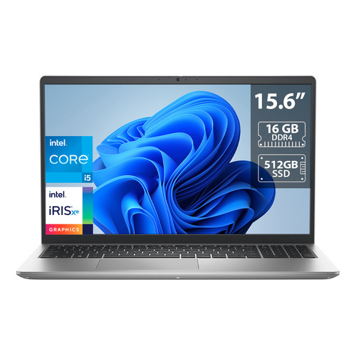 Laptop  Dell Inspiron 3520 plateada 15.6", Intel Core i5 1235U  16GB de RAM 512GB SSD, Intel Iris Xe Graphics 60 Hz 1366x768px Windows 11 Home