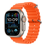 Apple Watch Ultra 2 GPS  • Caixa de titânio – 49 mm • Pulseira Oceano laranja