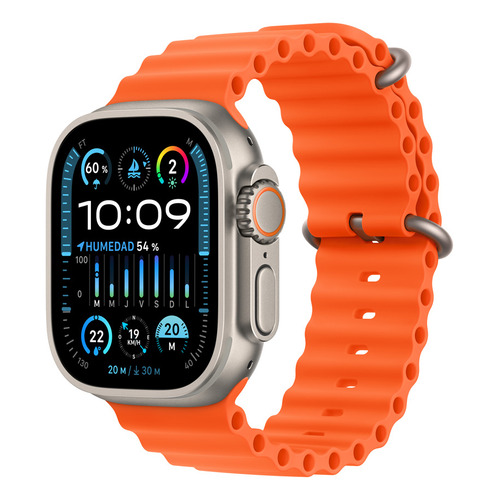 Apple Watch Ultra 2 GPS + Celular • Caja de titanio de 49 mm • Correa Ocean naranja