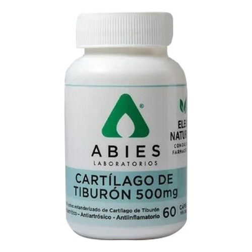 Cartílago De Tiburón Abies® 500 Mg X 60 Cap. Sabor Neutro
