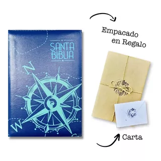 Biblia Reina Valera 1960 Azul Mediana Cremallera