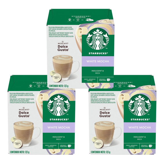 Café Starbucks® Nescafé Dolce Gusto® White Mocha Pack X3
