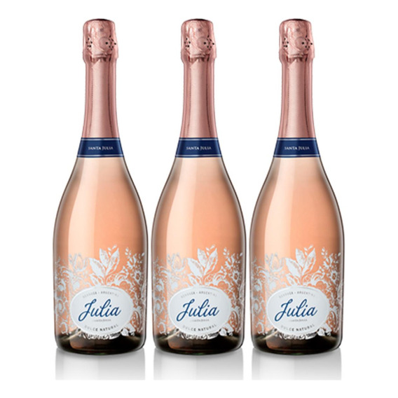 Champagne Santa Julia Dulce Natural 750 Ml Espumante X3