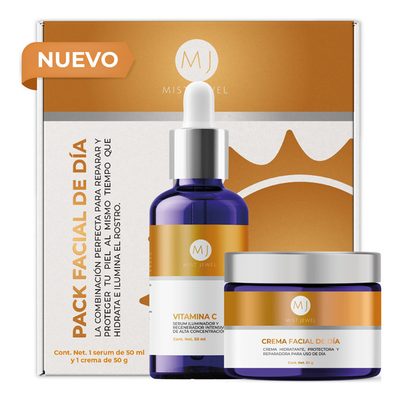 Pack Facial Dia Con Serum Vitamina C 50ml + Crema De Día 50g