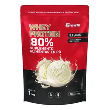 Suplemento em pó Growth Supplements Whey Protein Concentrado sabor Sorvete de Creme 1 kg