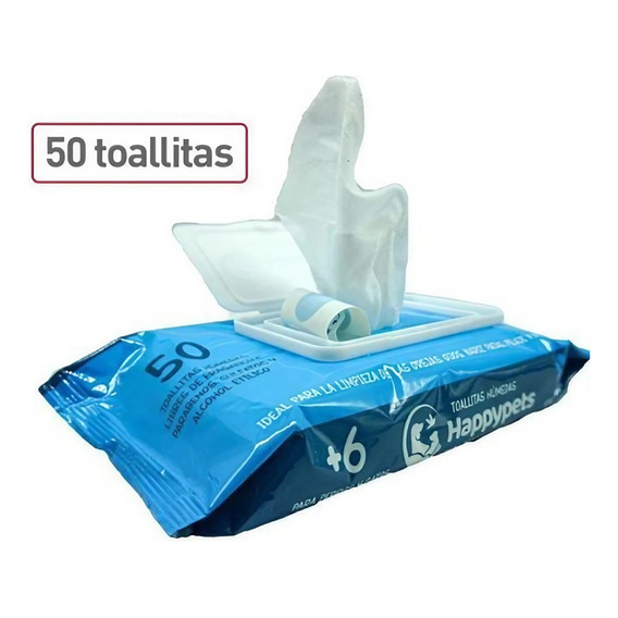 Toallitas Humedas Para Gato/perro Con Vitamina A Y E 50 