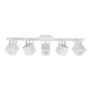 Spot De Trilho Quadrado 5 Spots 65cm Direcionável M2390ht5 Cor Branco