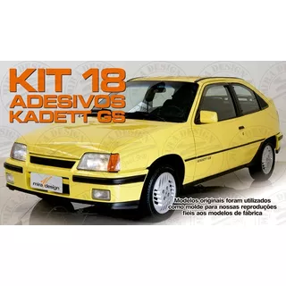 Kit Completo Adesivos Gm Kadett Gs Carroceria Vidros Motor