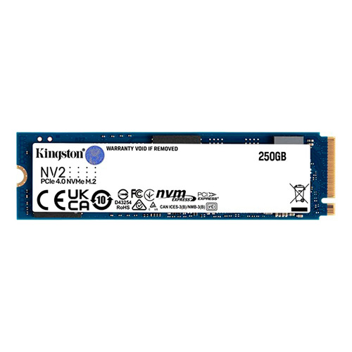 Unidad De Estado Solido Ssd M.2 250gb Kingston Nv2 Pcie 4.0 Nvme Snv2s/250g