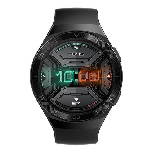 Huawei Watch GT 2e 1.39" caja 46mm de  metal y plástico  black stainless steel, malla  graphite black de  fluoroelastómero HCT-B19