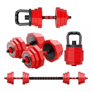 Set Mancuernas 20 Kg Barra Rusa Kettlebell Premium