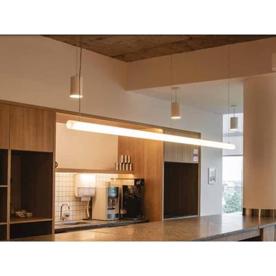 Lampara Colgante Lineal Led Tubo 232cm Puma Diseño Imdi  Blanco