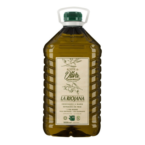 Aceite Oliva Organico Extra Virgen X 5 Litros La Riojana